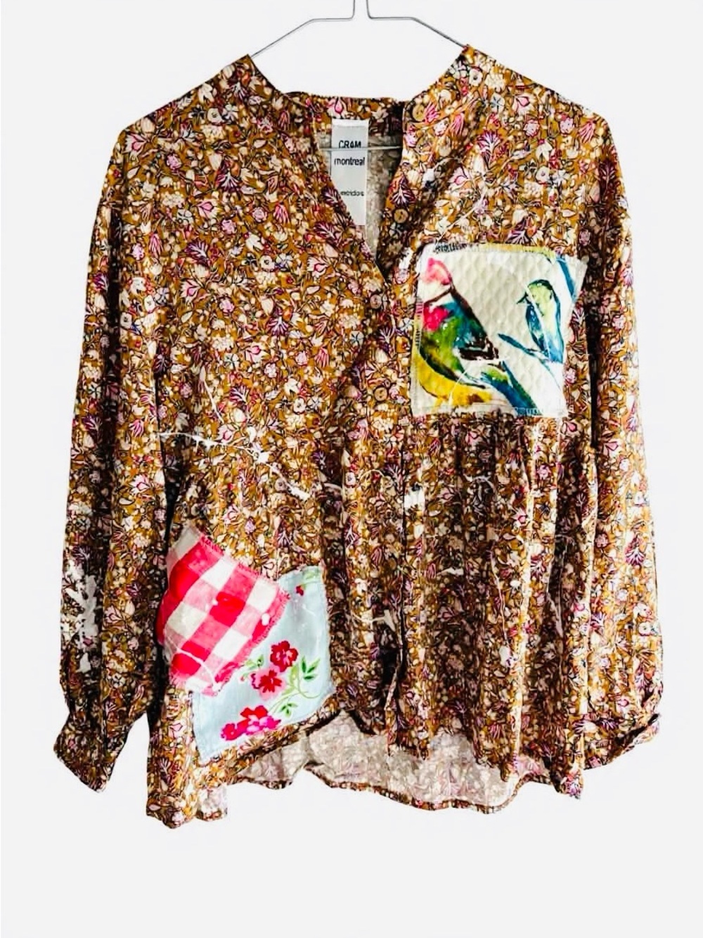 Flowy patched blouse - Picture 2 of 4